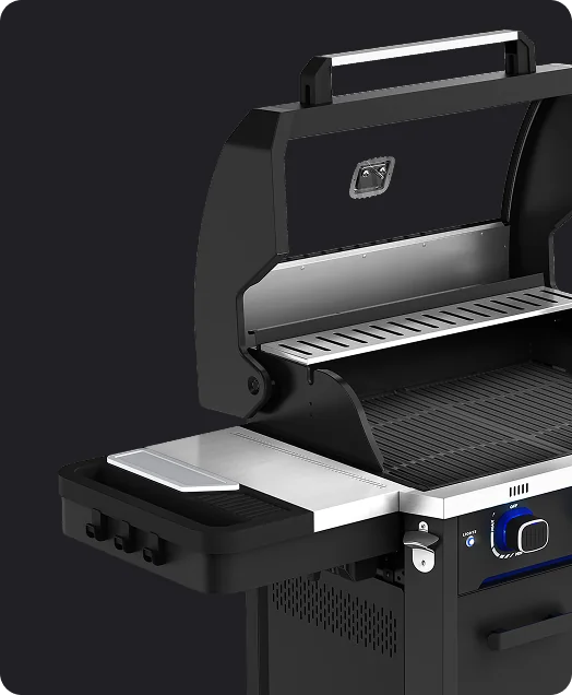 Rock 3 Burners Gas BBQ with Glass Lid & Cabinet