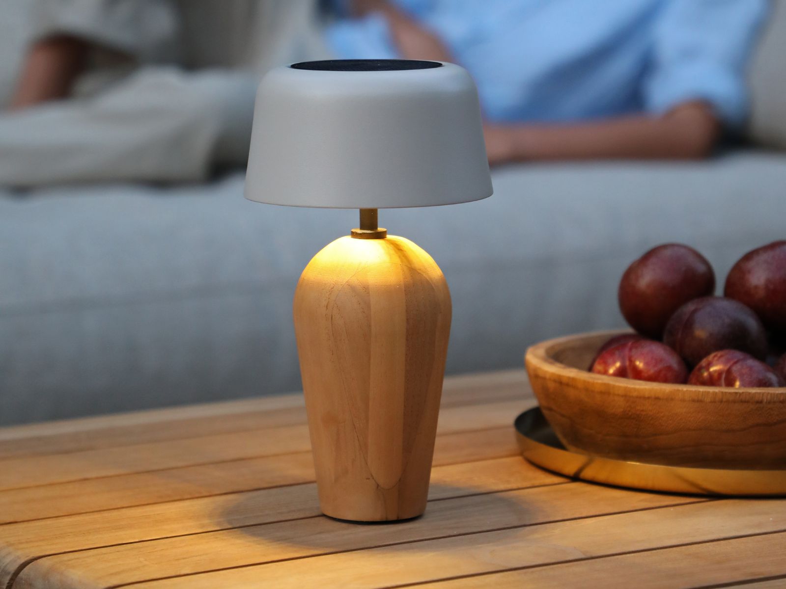 SPARK  TEAK LARGE - מנורת צד סולארית